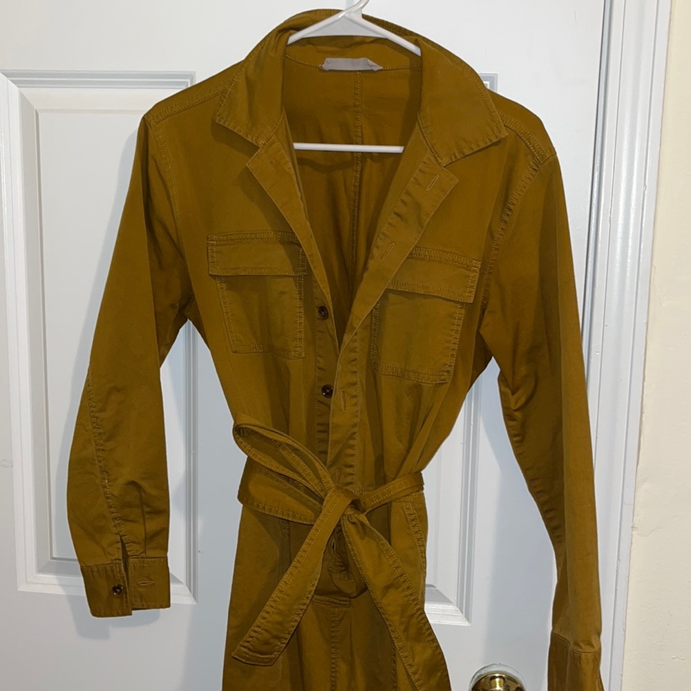 Everlane mustard jumpsuit